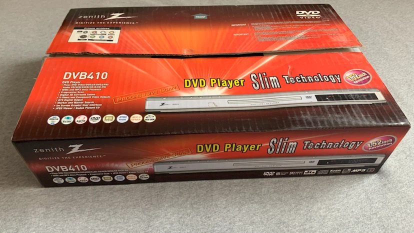 Zenith DVB410 Slim DVD Player - BRAND NEW