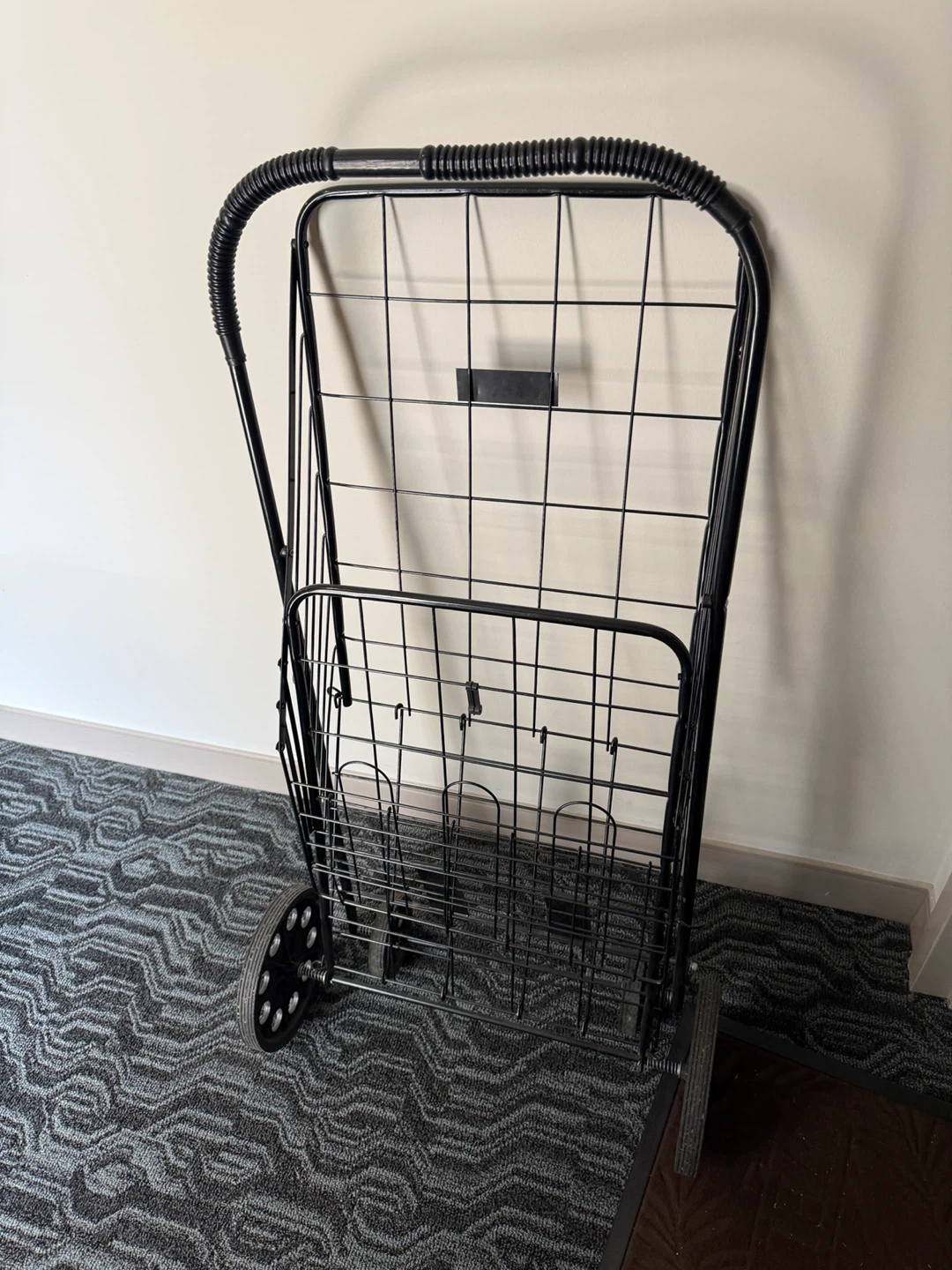 Black Rolling Shopping Cart - photo 3