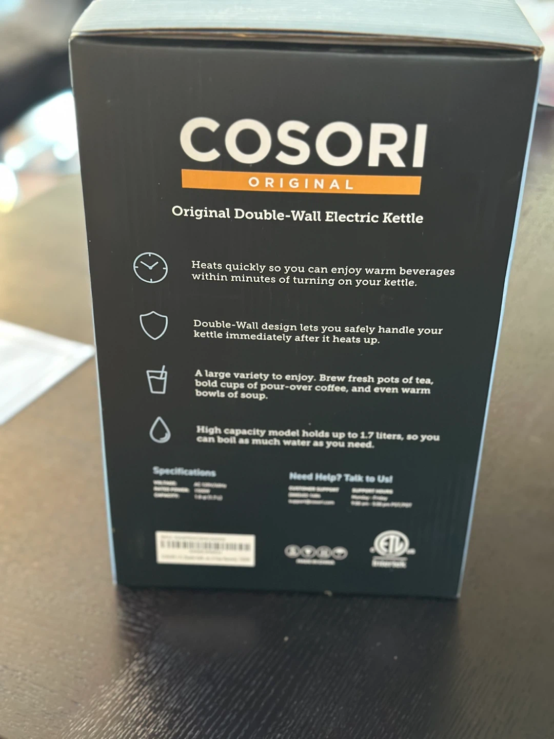 COSORI Original Double-Wall Electric Kettle