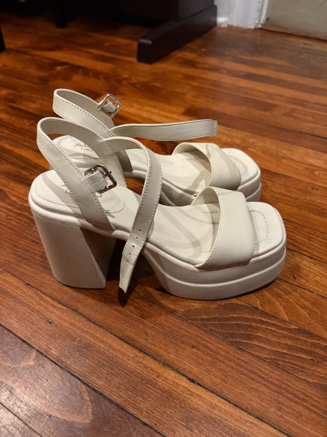 Aldo White Platform Sandals