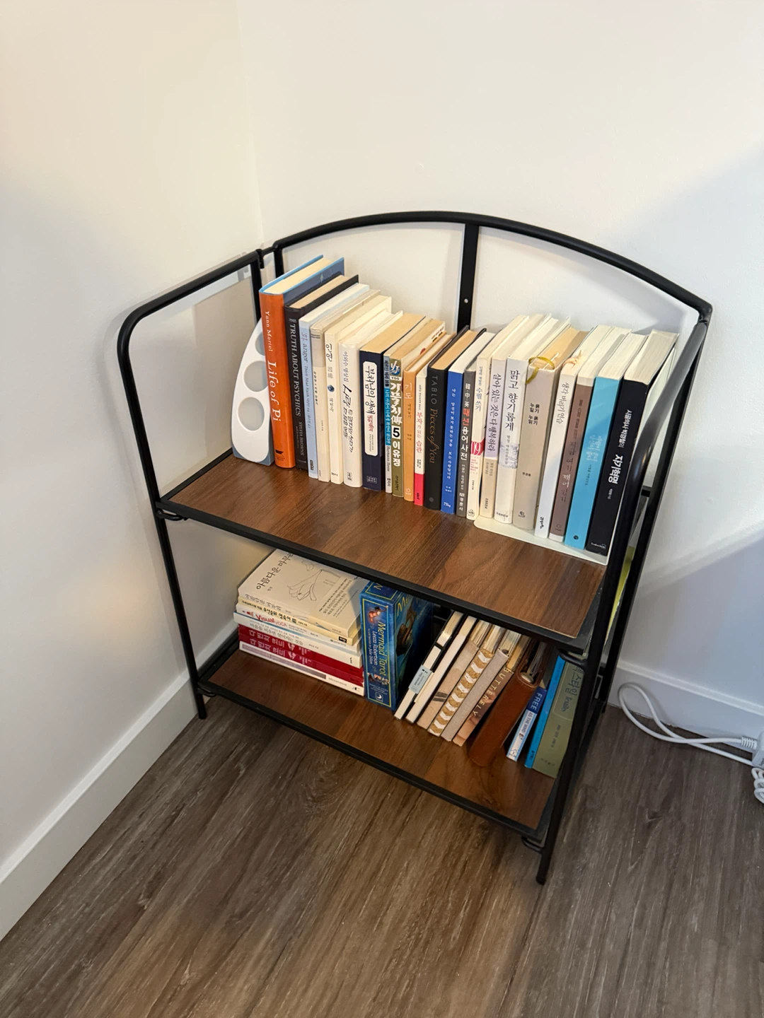 2-Shelf Foldable Bookcase with Wood Shelves - photo 2