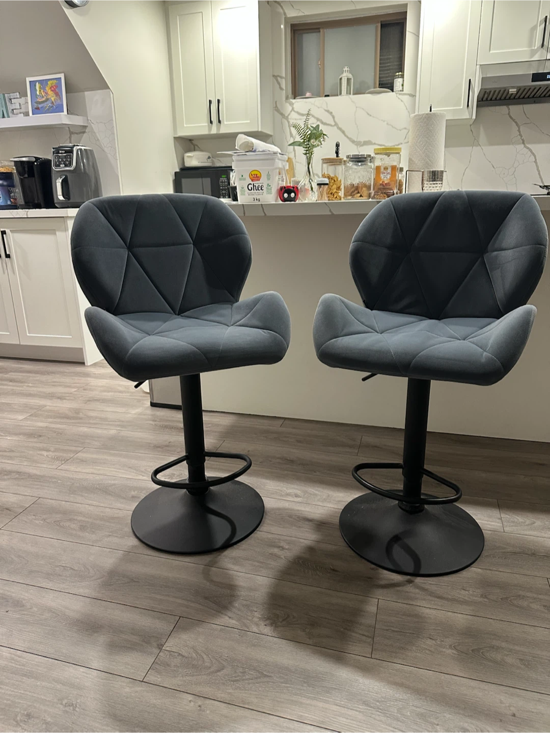 Adjustable Bar Stools Set Of 2