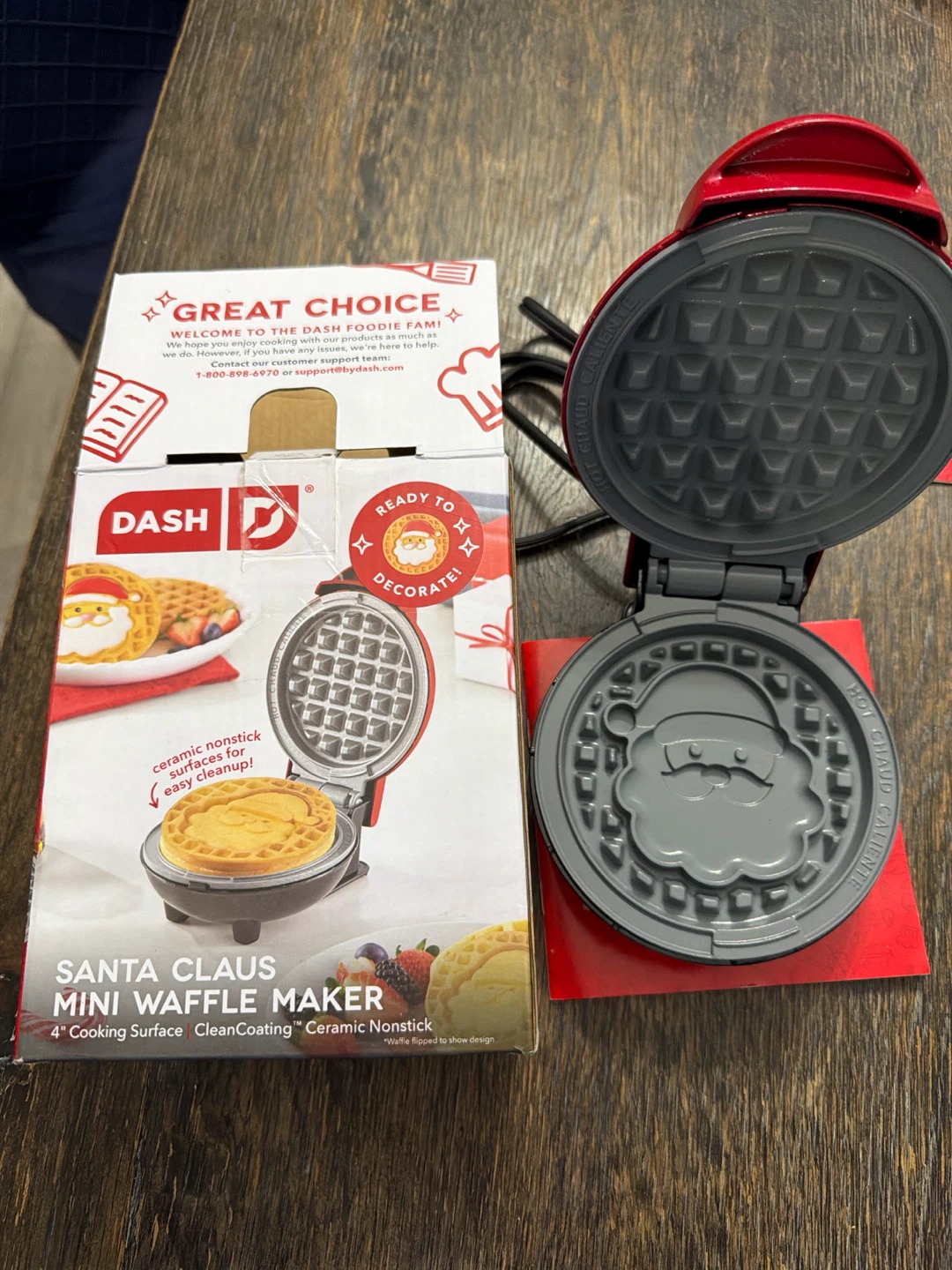 Dash Santa Claus Mini Waffle Maker