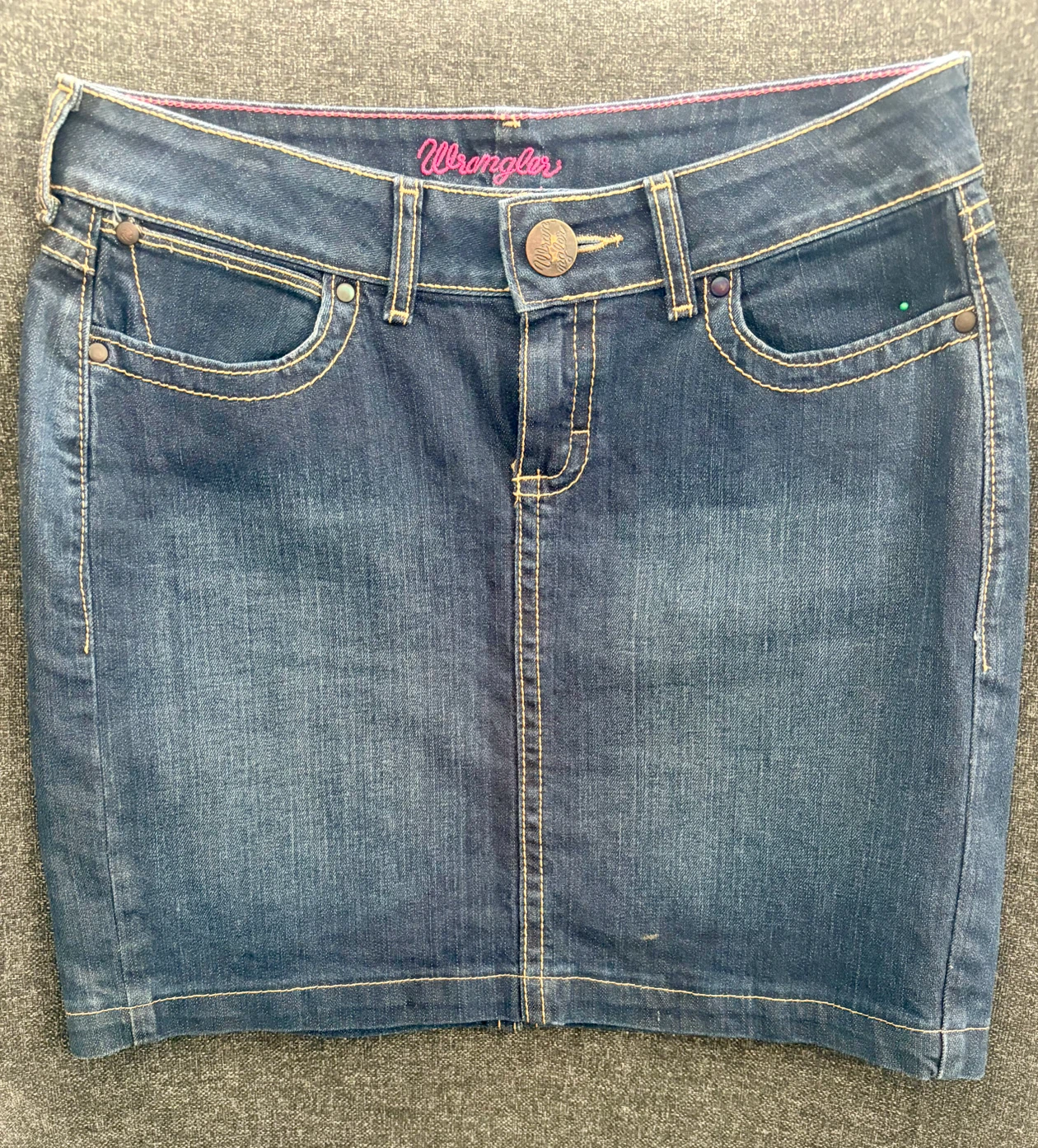 Wrangler Blue Denim Skirt Size 7
