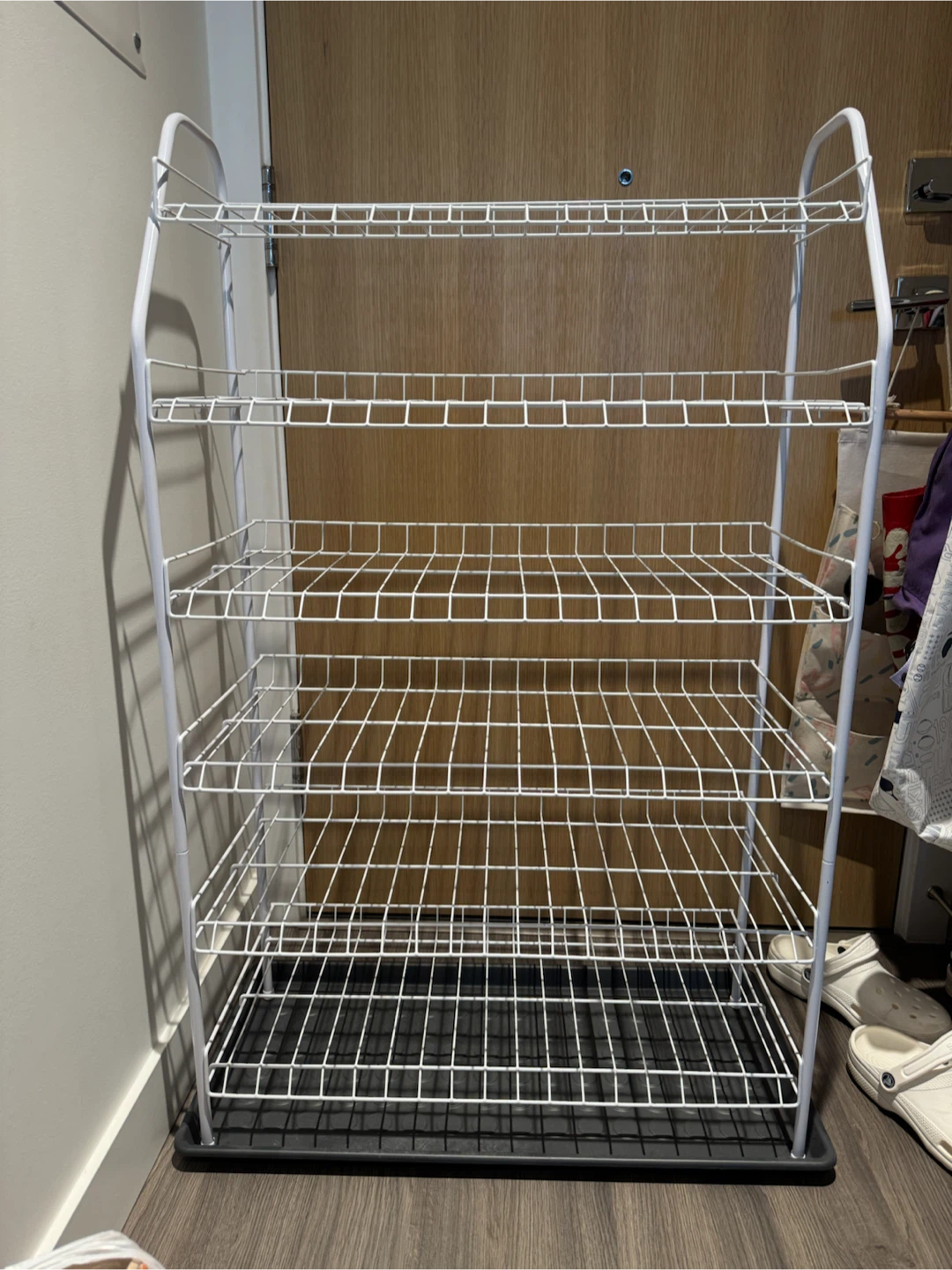 Moving sale-must go 6 tier shoe rack with tray