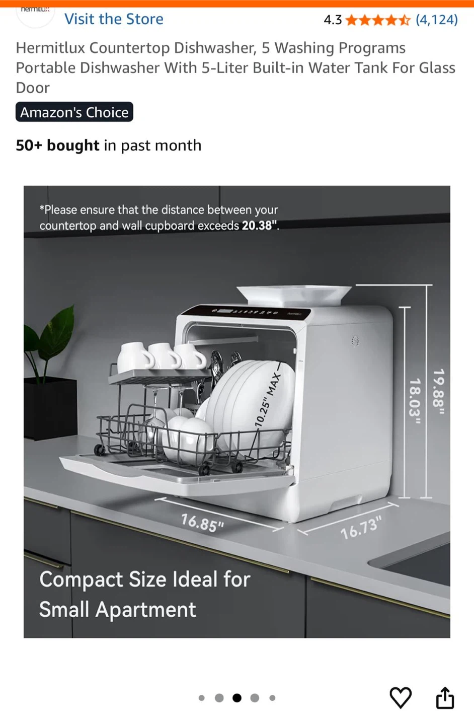 Hermitlux Countertop Dishwasher - photo 3