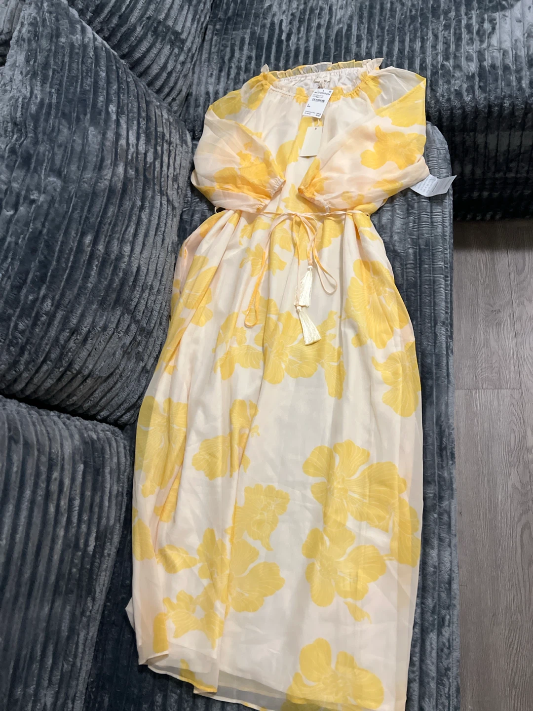 Melloda Floral Maxi Dress Yellow Ivory