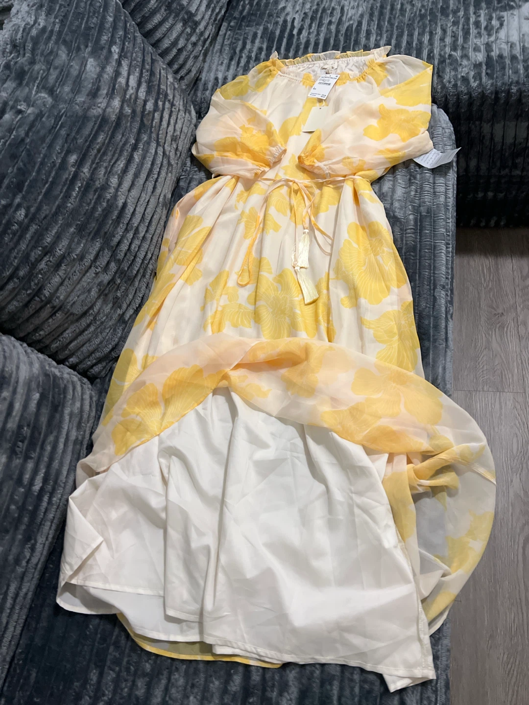 Melloda Floral Maxi Dress Yellow Ivory - photo 2