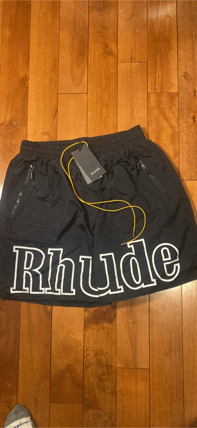 RHUDE Black Shorts