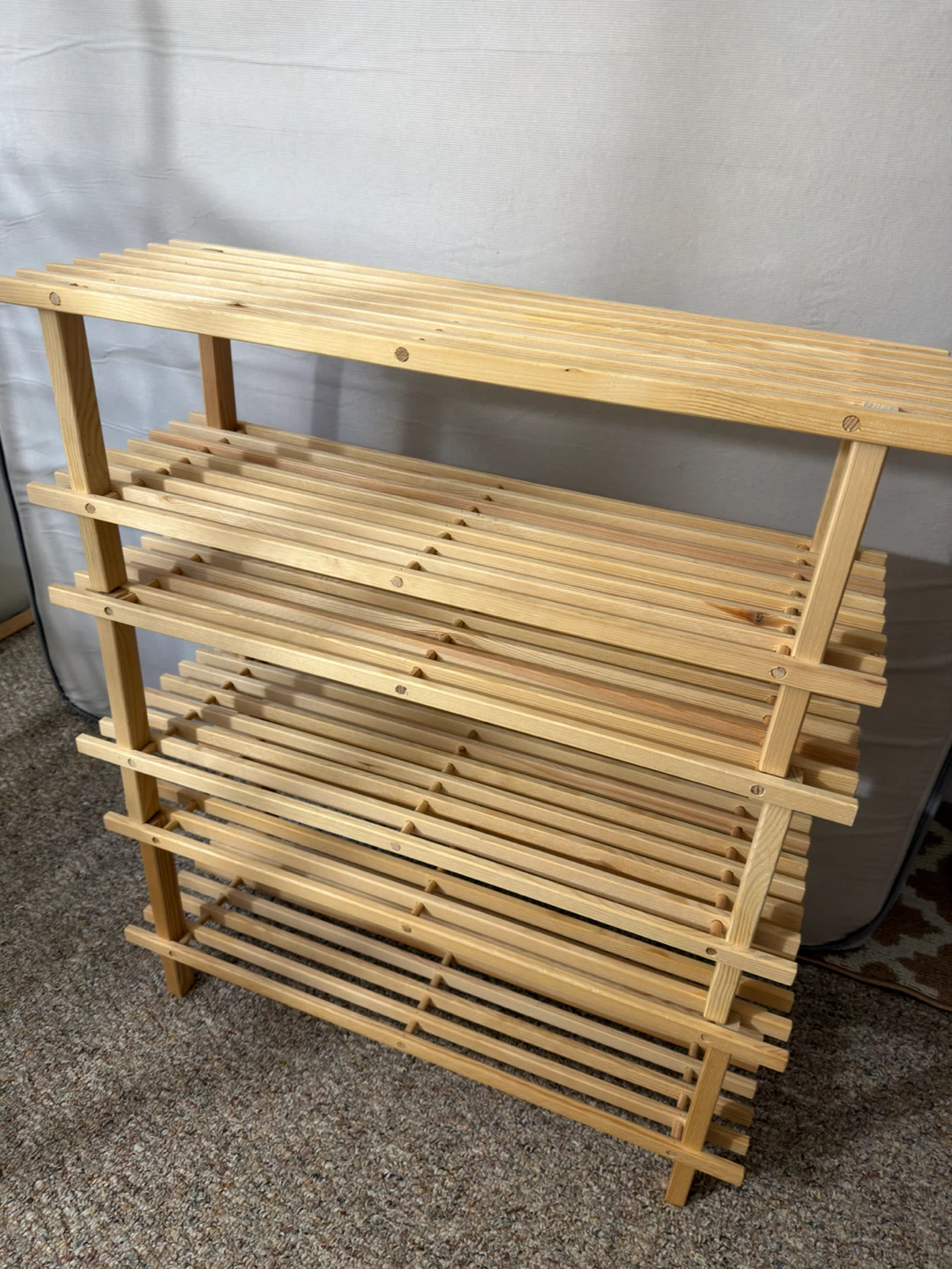 3x Wooden 2-Tier Shoe Rack - photo 3