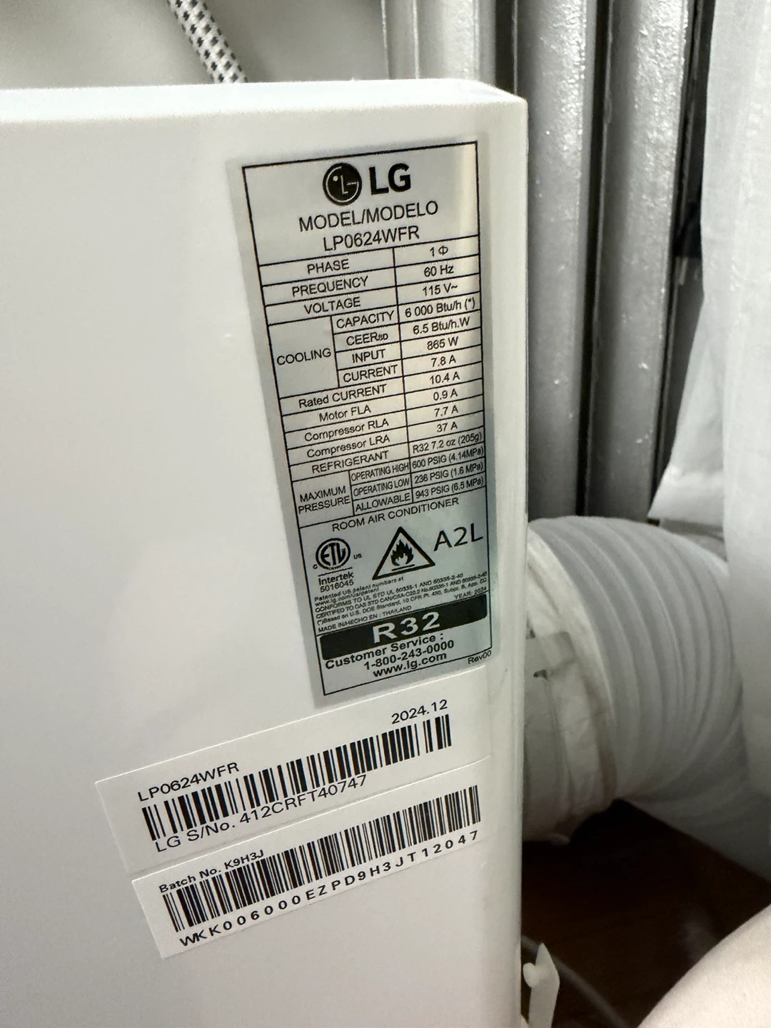 LG Portable Air Conditioner with Remote - photo 3