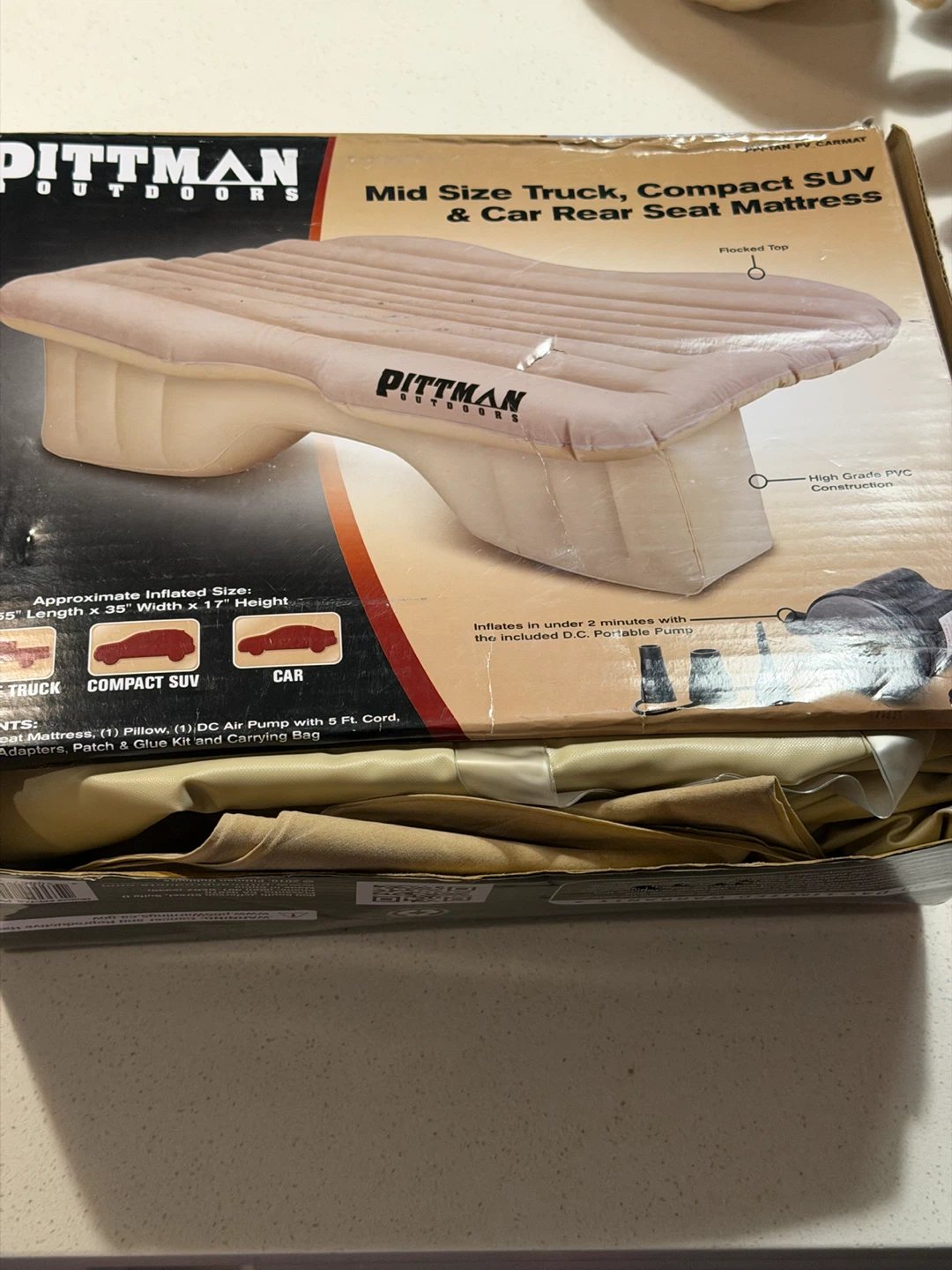 Pittman Outdoors Mid Size Truck,  SUV & Car Rear Seat Mattress
