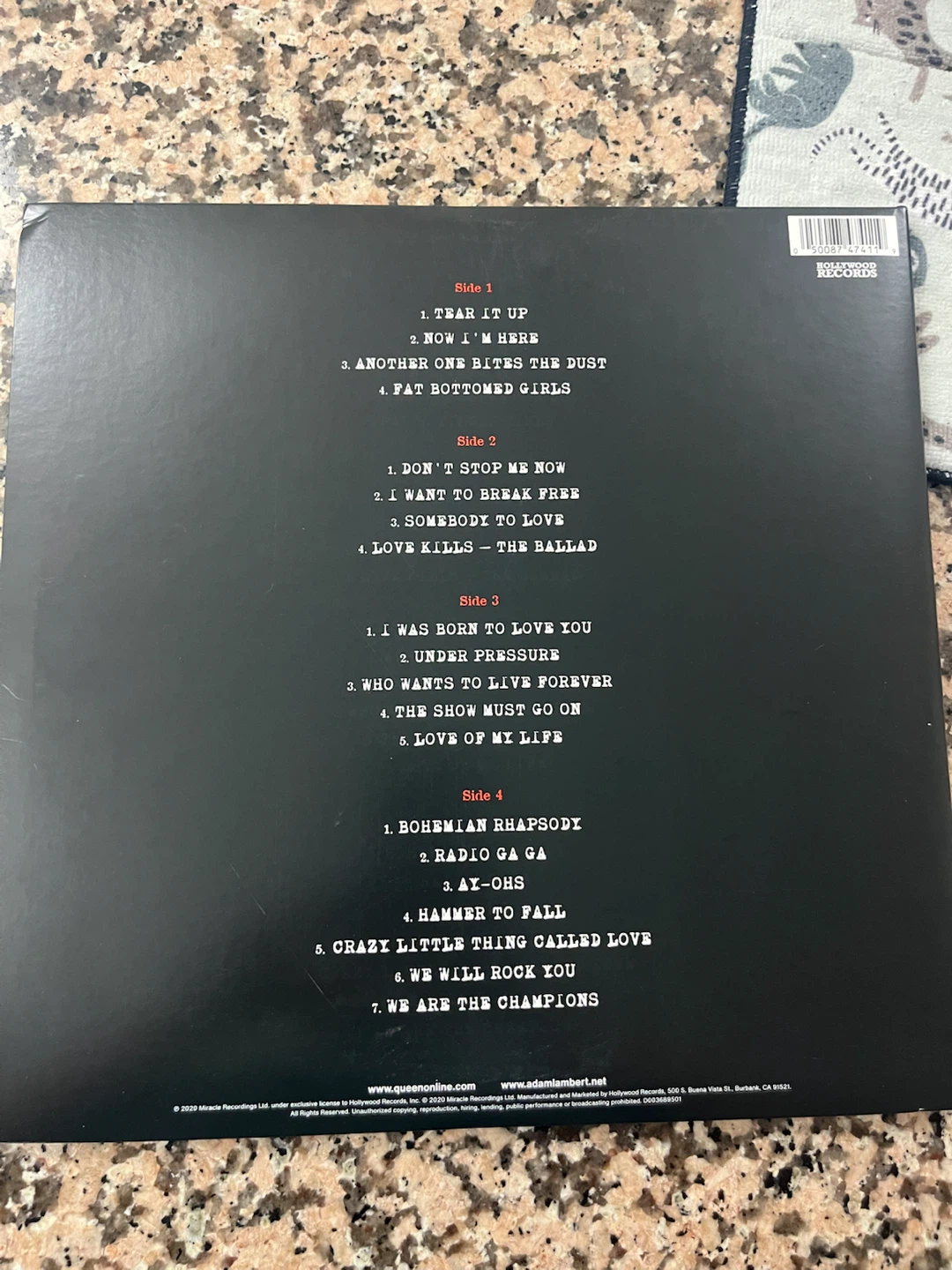 Queen + Adam Lambert Live Around The World Vinyl Record - photo 2
