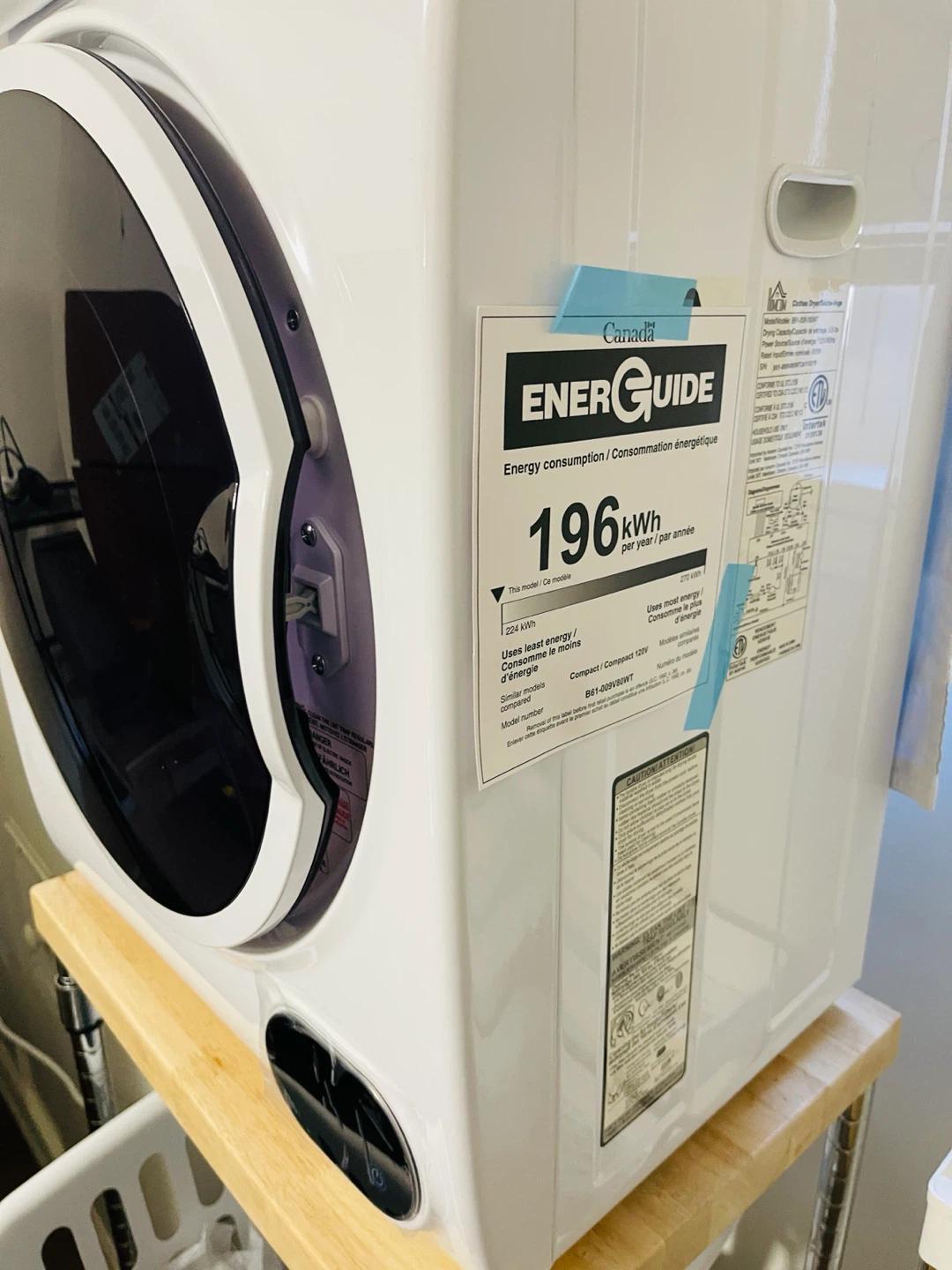 HOMCOM Portable Clothes Dryer 1.5 cu.ft - photo 2
