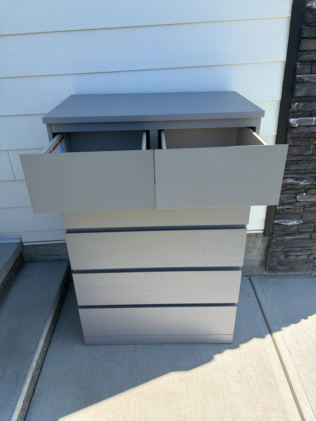 IKEA MALM Tall dresser in grey colour - photo 2