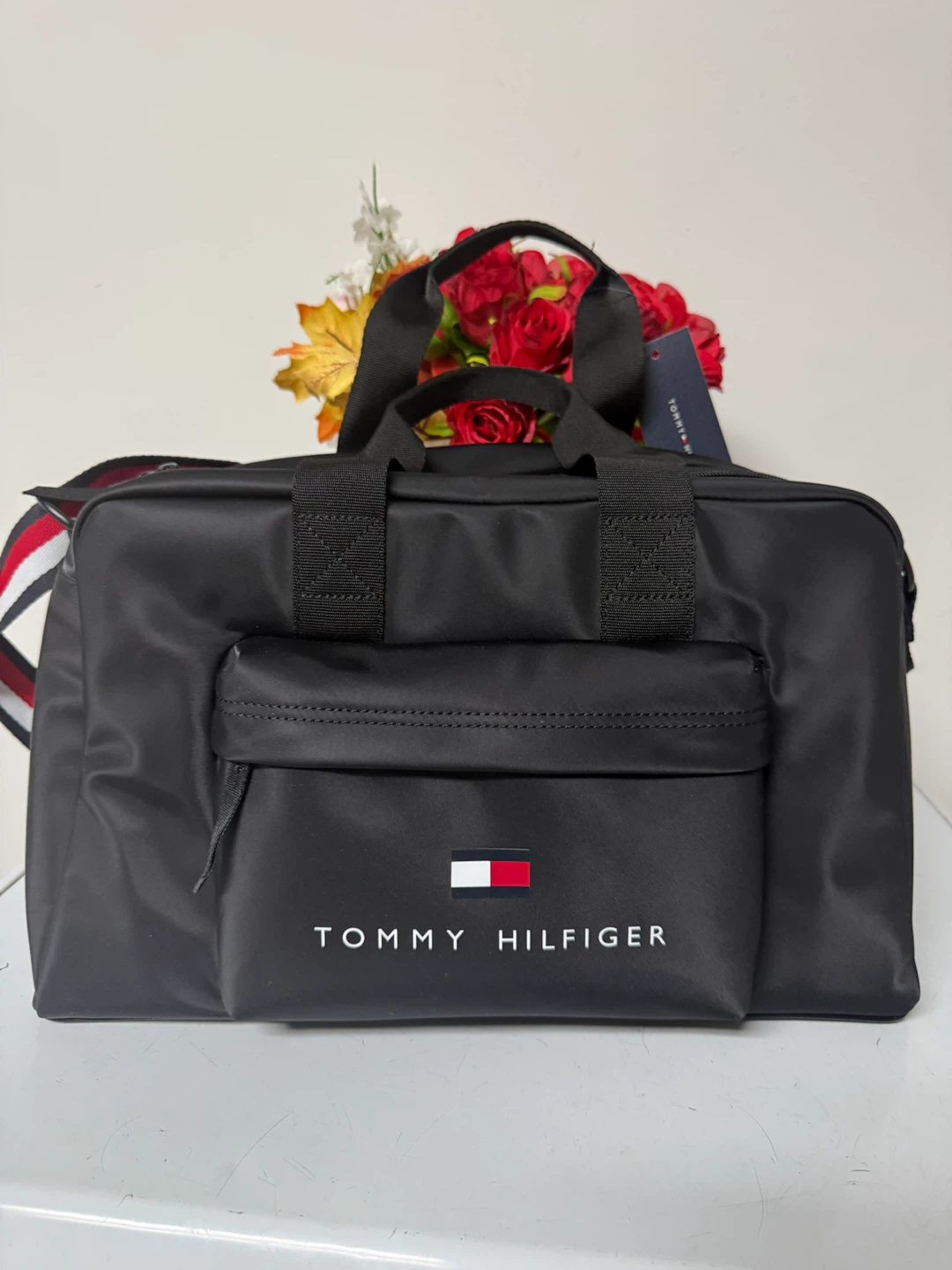 Black Tommy Hilfiger Duffle Bag