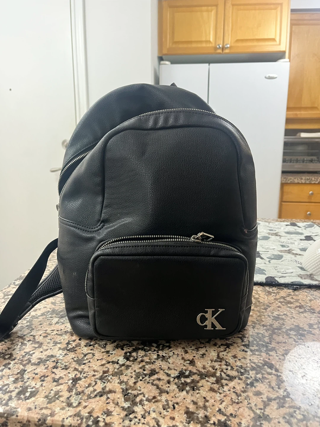 Calvin Klein Black Faux Leather Backpack - photo 4