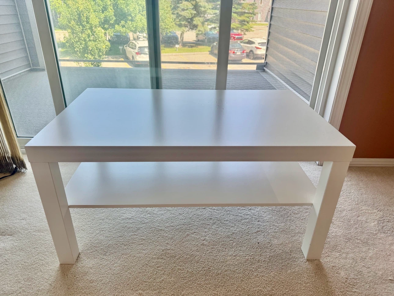 White Coffee Table with Shelf