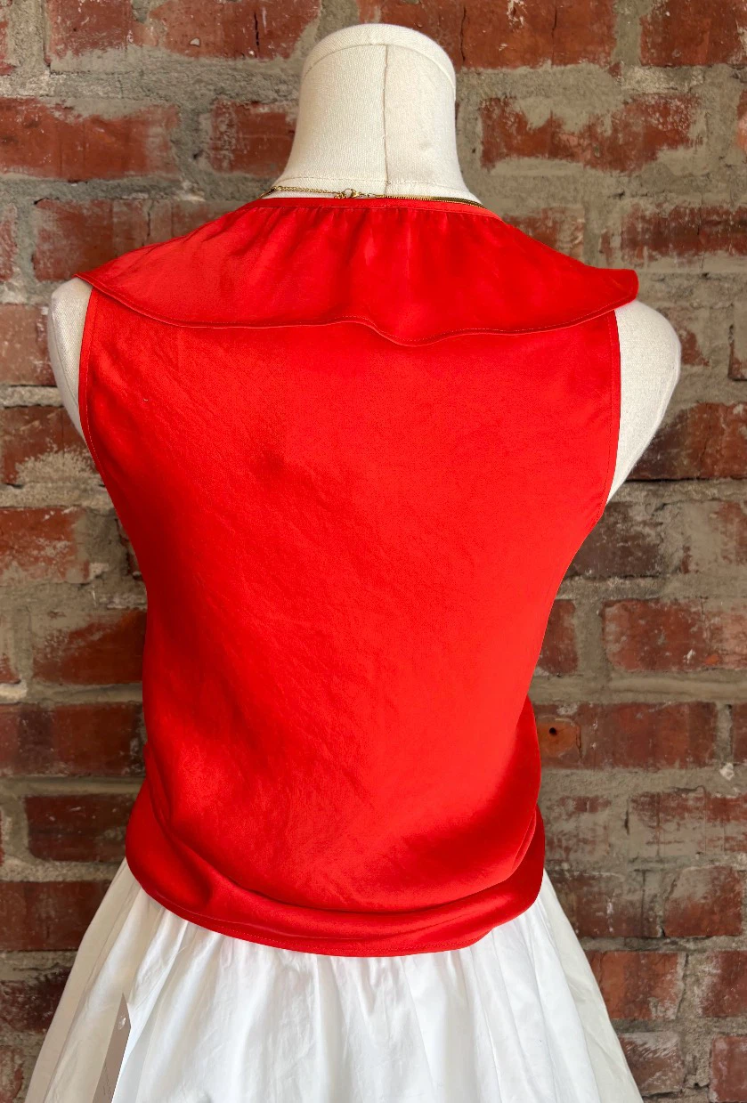 Wilfred Red Sleeveless Tie-Front Top - photo 4