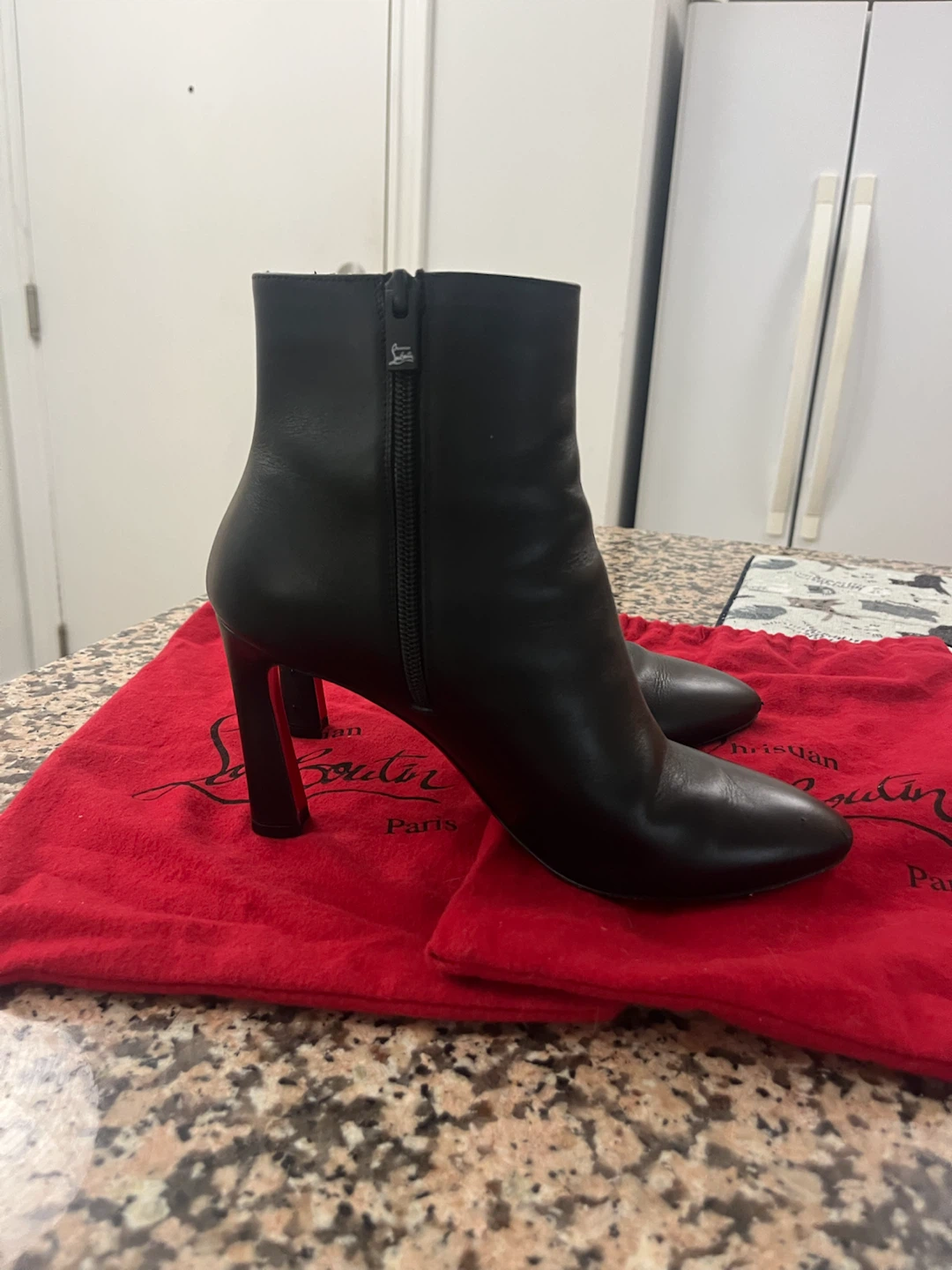 Christian Louboutin Black Leather Ankle Boots - photo 2