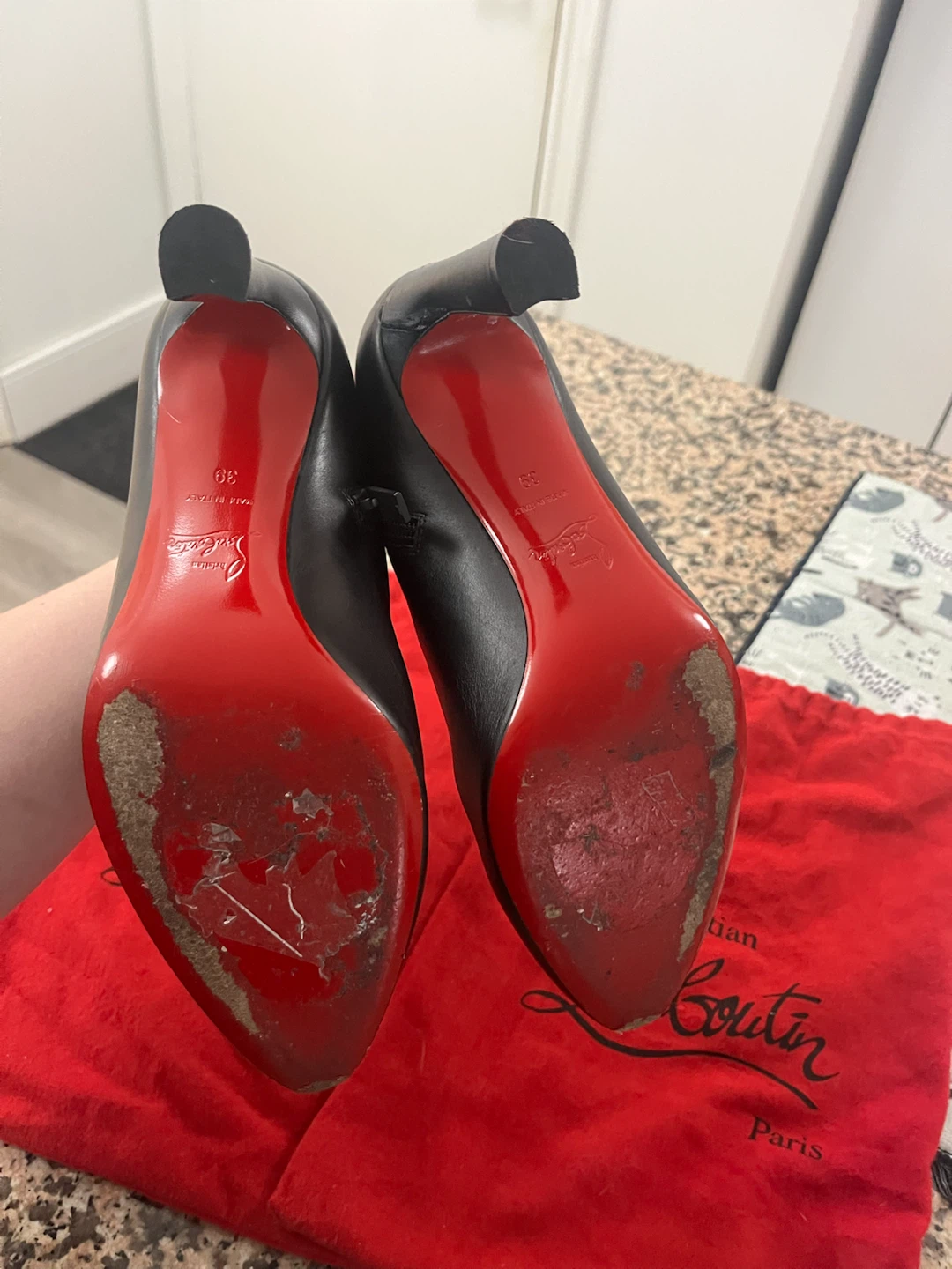 Christian Louboutin Black Leather Ankle Boots - photo 5