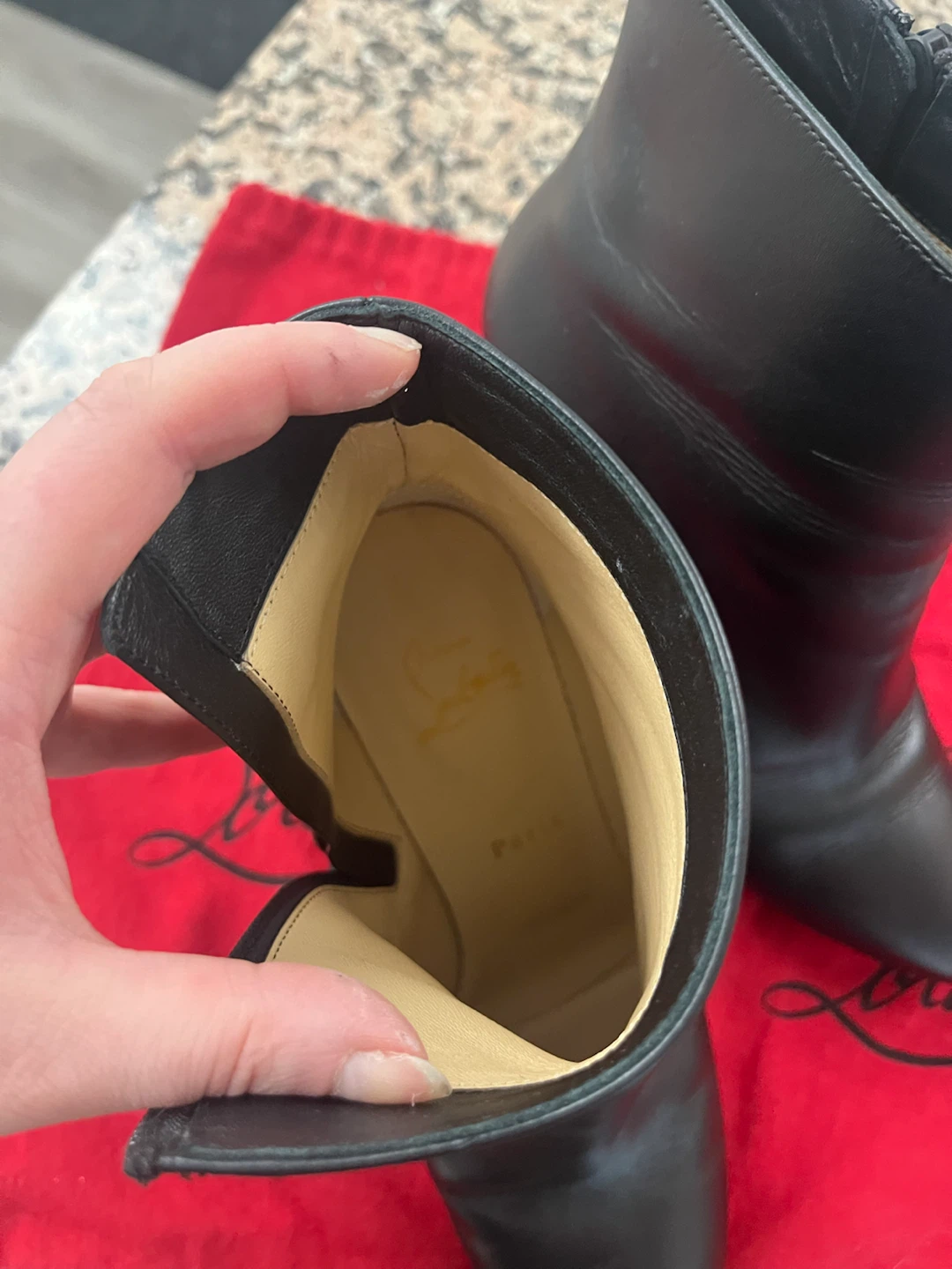Christian Louboutin Black Leather Ankle Boots - photo 4