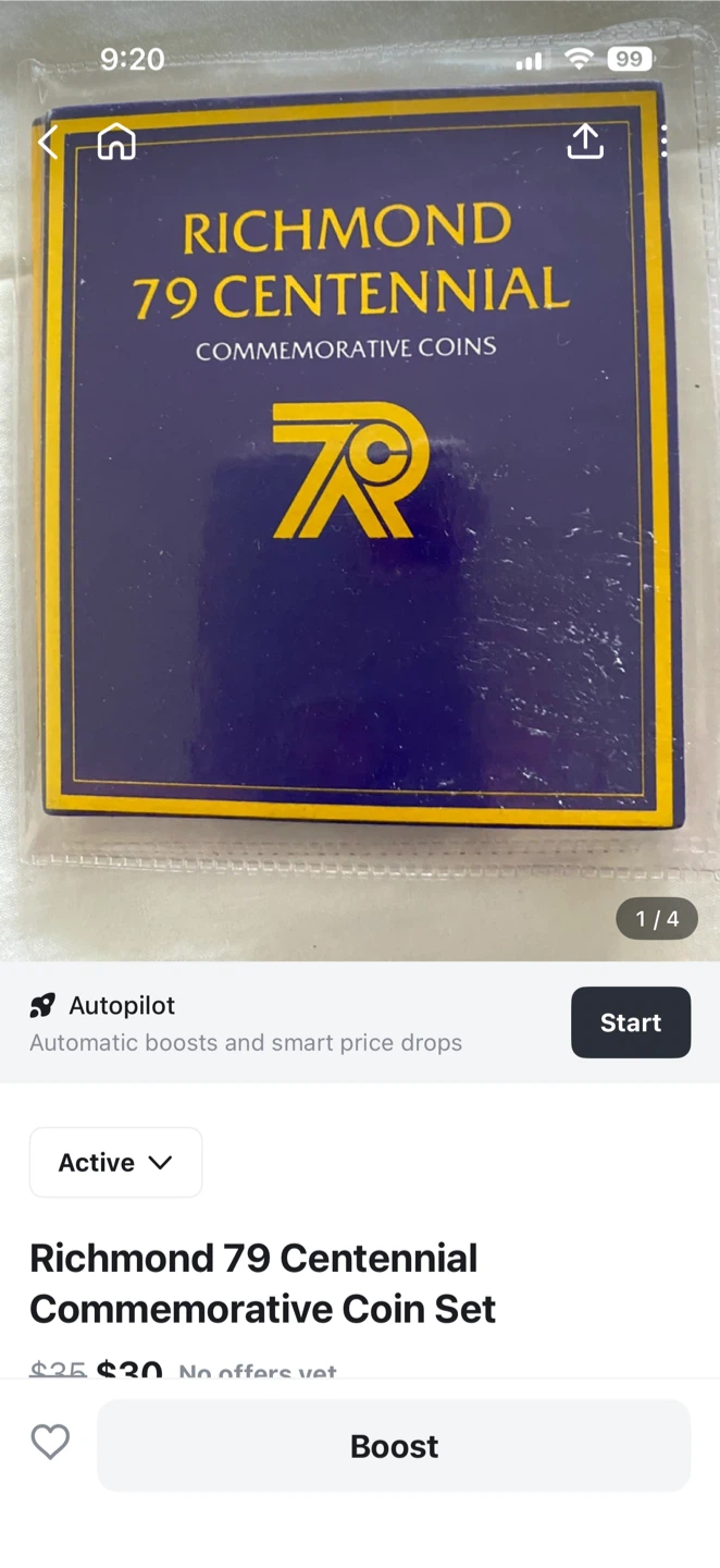 Richmond 79 Centennial Commemorative Coin Set - photo 3