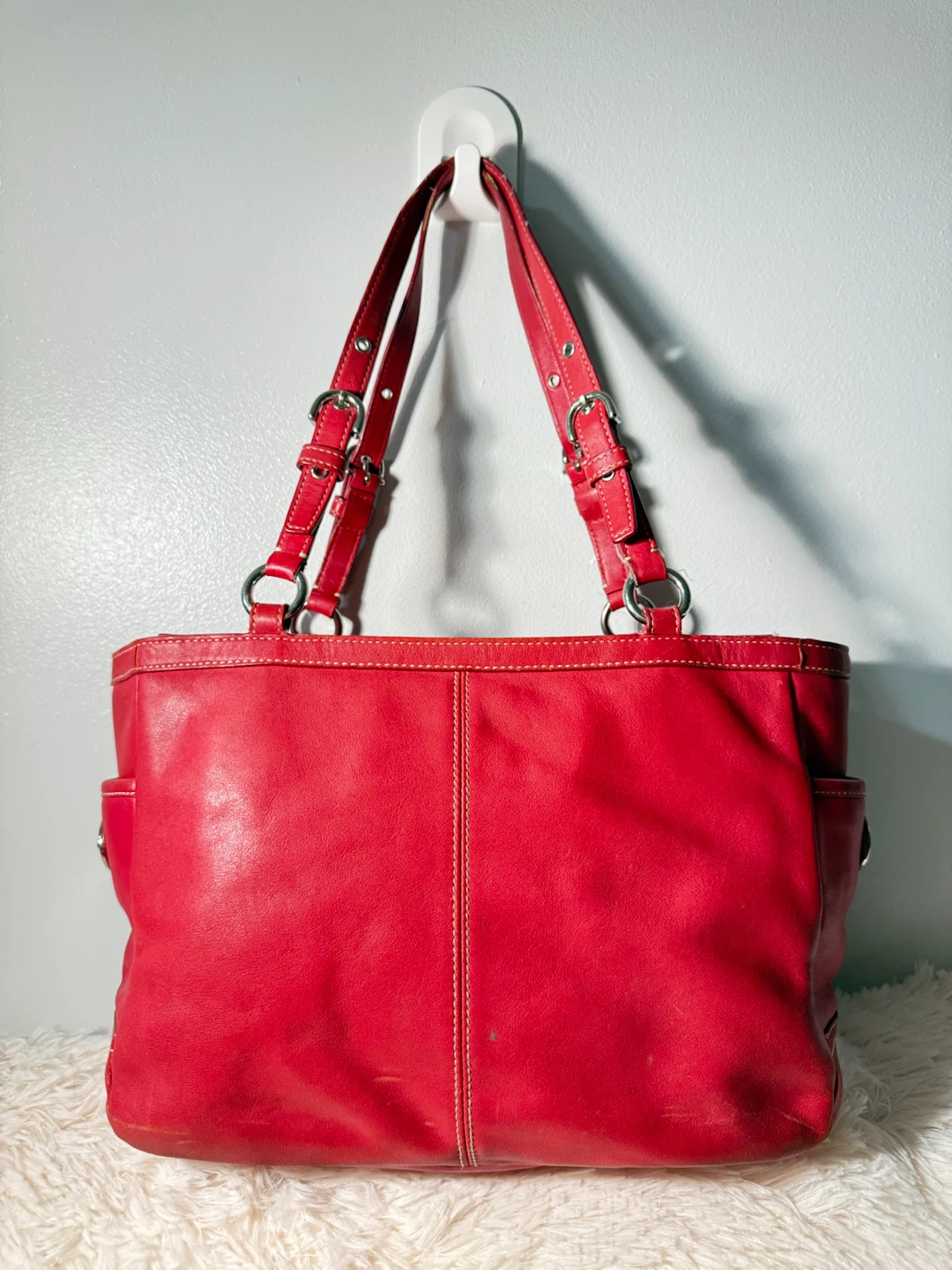 Vintage Coach Red Leather Handbag ✨ - photo 2