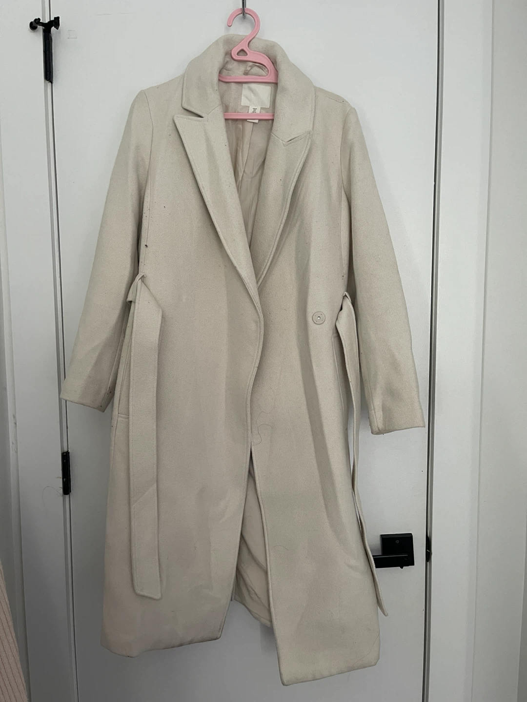 H&M Beige Wool Blend Coat EUR 38