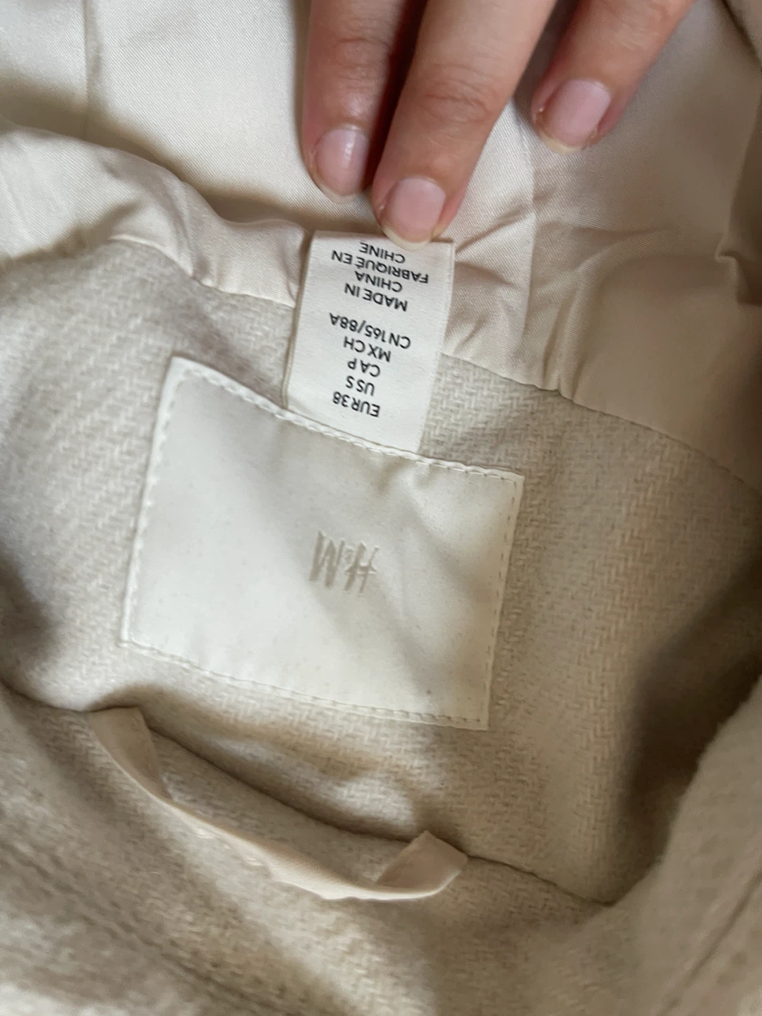 H&M Beige Wool Blend Coat EUR 38 - photo 2