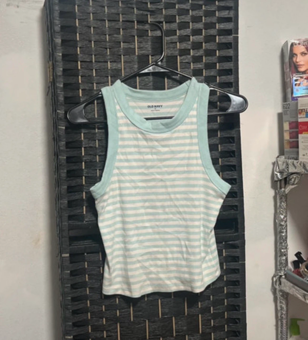 Old Navy Striped Tank Top - Mint Green & White - photo 3