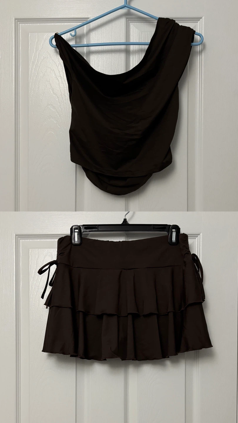 Brown Ruffled Skirt - photo 2