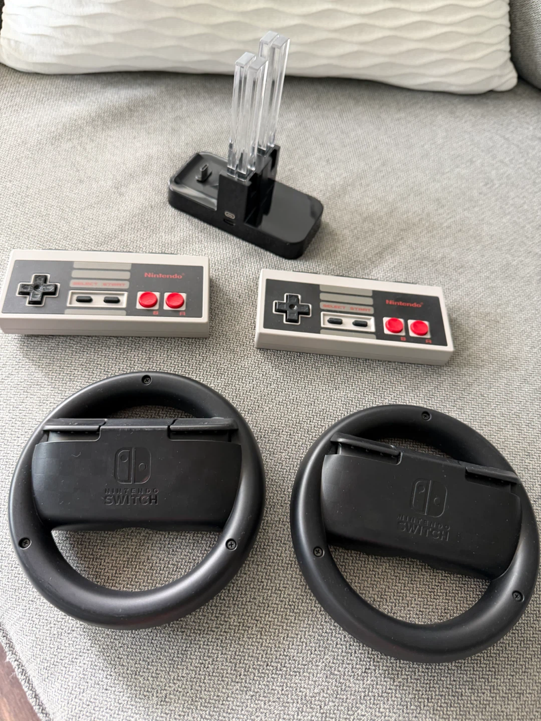 Nintendo switch controllers and charger