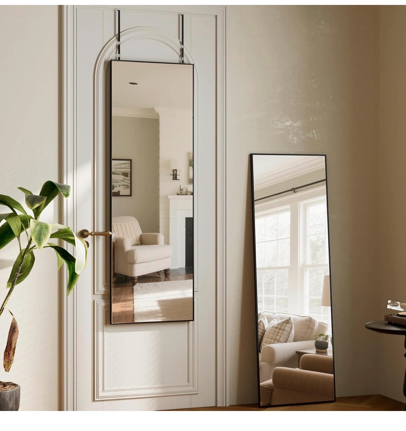 Full Length Mirror with Over-the-Door Hooks - photo 2