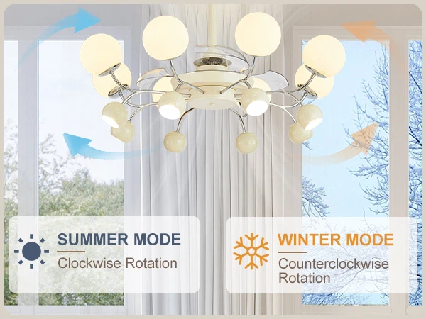 Ceiling Fan Chandelier with Lights
