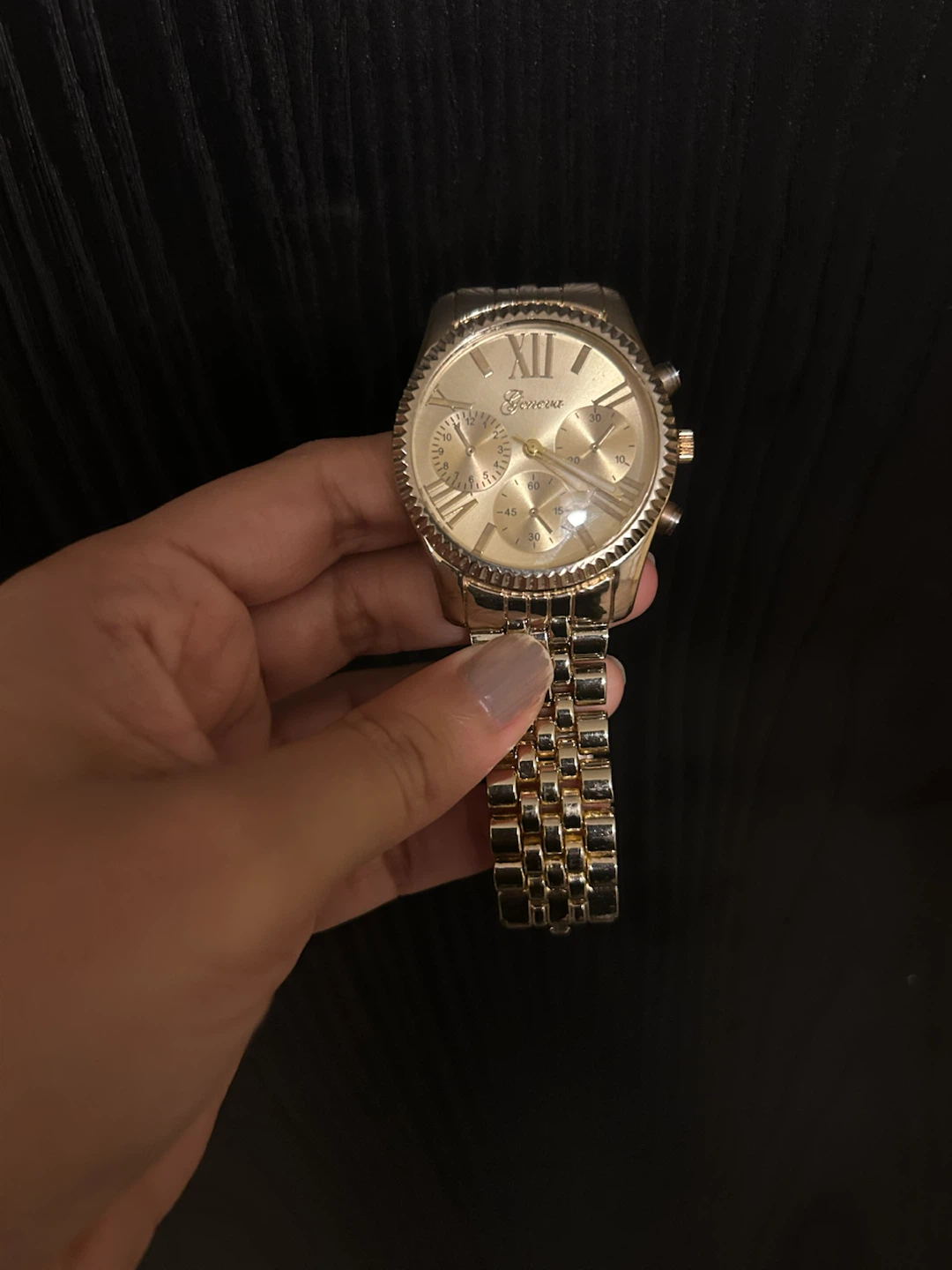 Geneva Gold Tone Chronograph Watch - photo 2