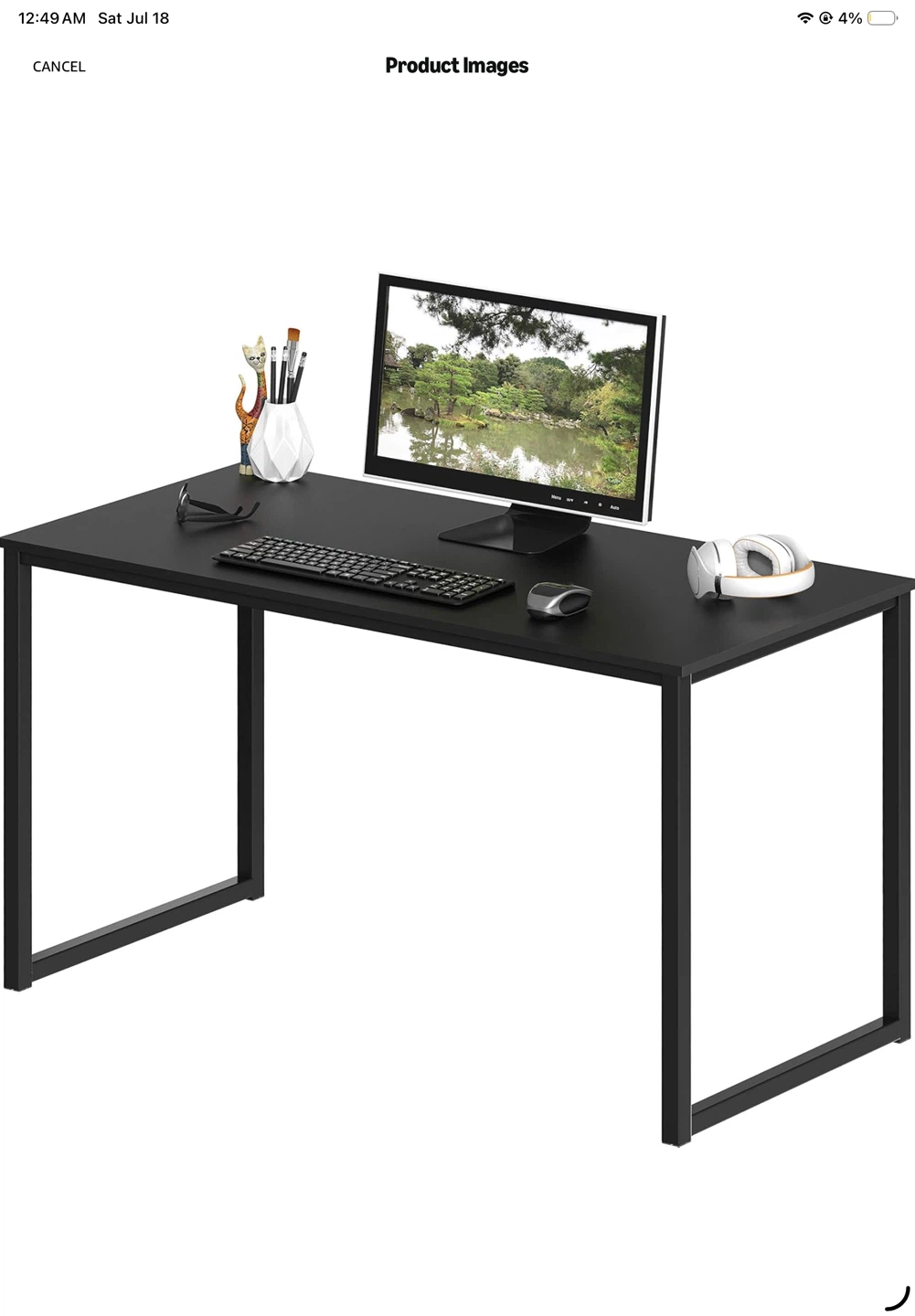 Grandder 40 inch Computer Desk - Black