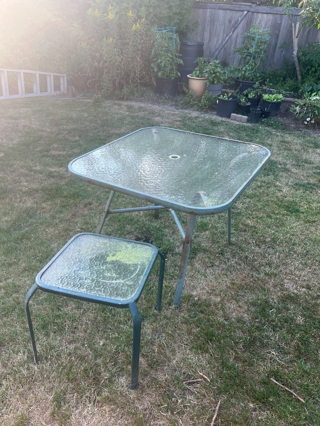 Glass Table & Side Table