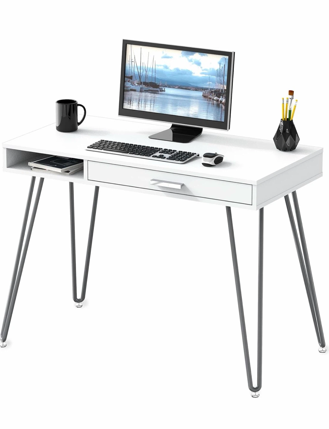 A1 White Writing Study / Work Desk