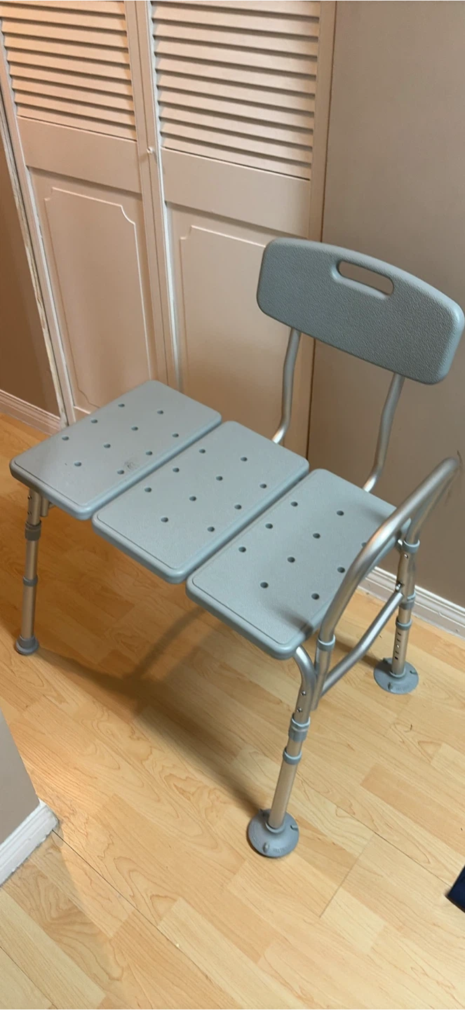 Adjustable Shower Chair with Back - photo 2