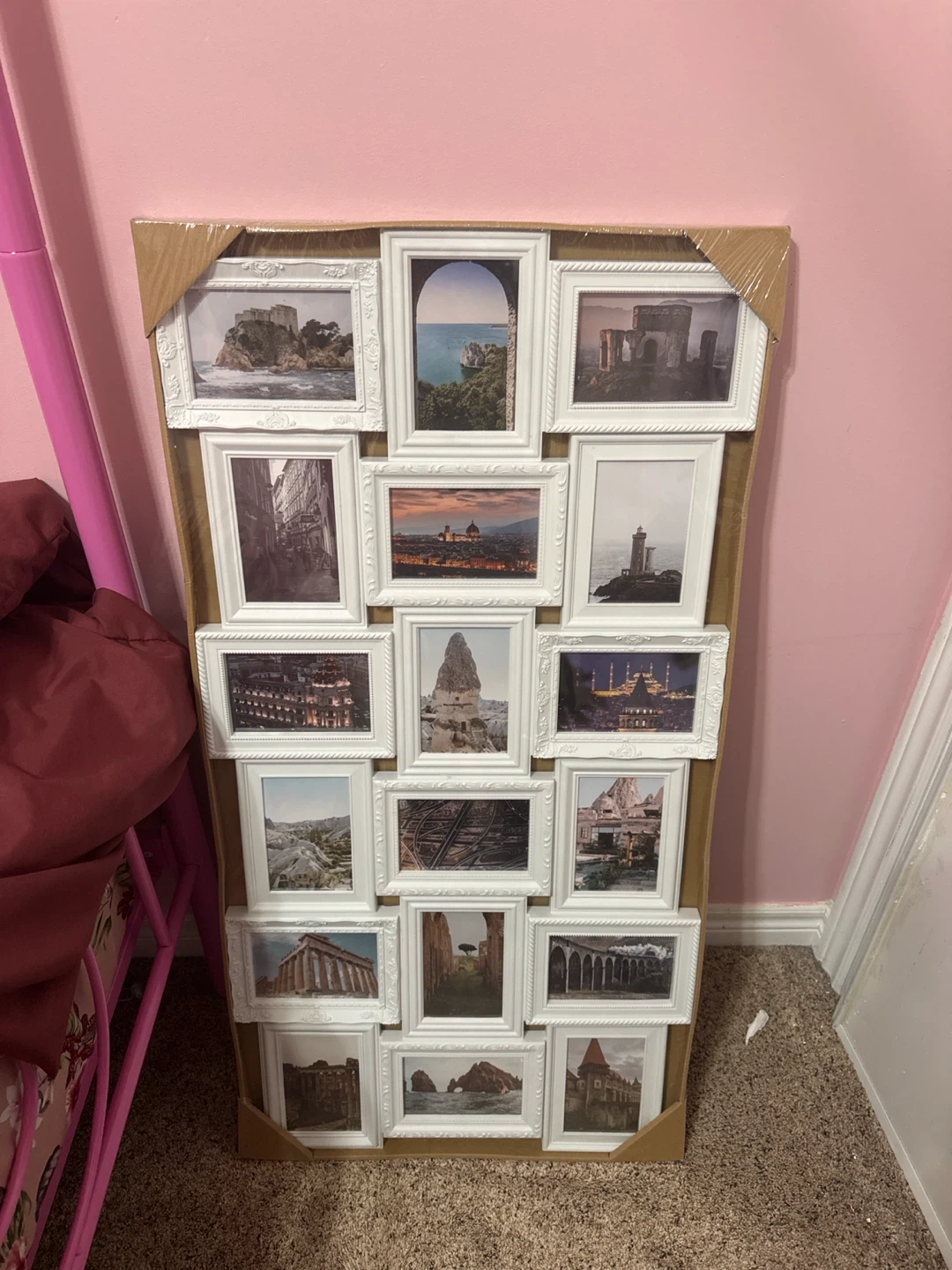 White Multi-Opening Photo Frame Collage