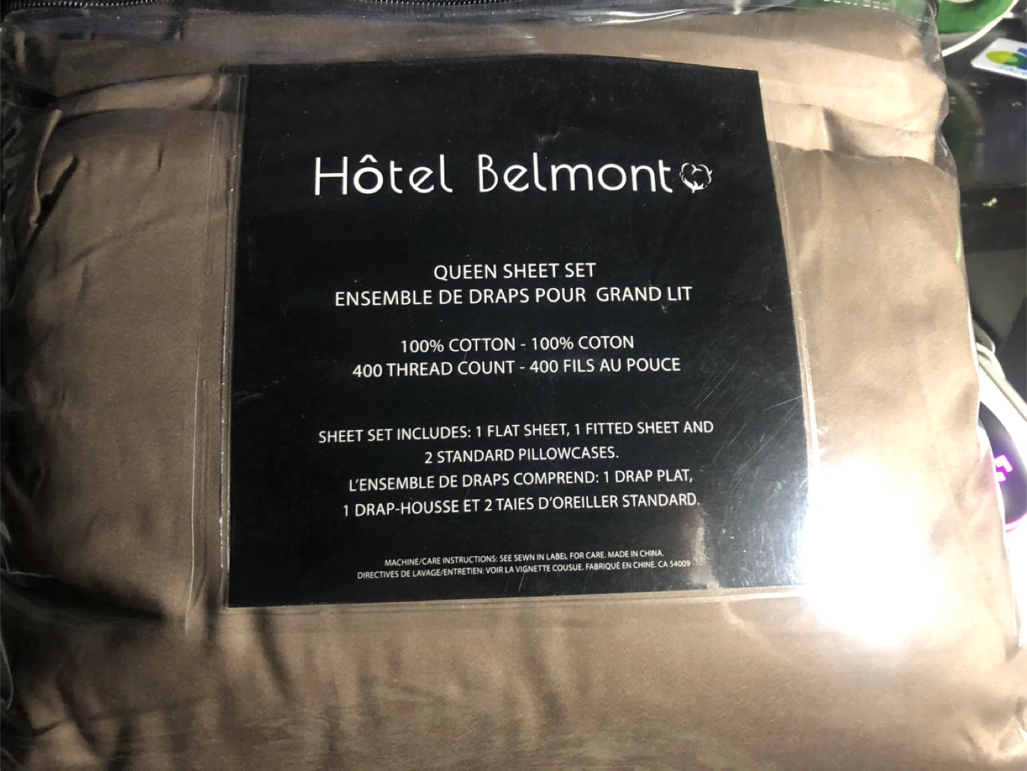 Hôtel Belmont Queen Sheet Set - 100% Cotton, 400 Thread Count
