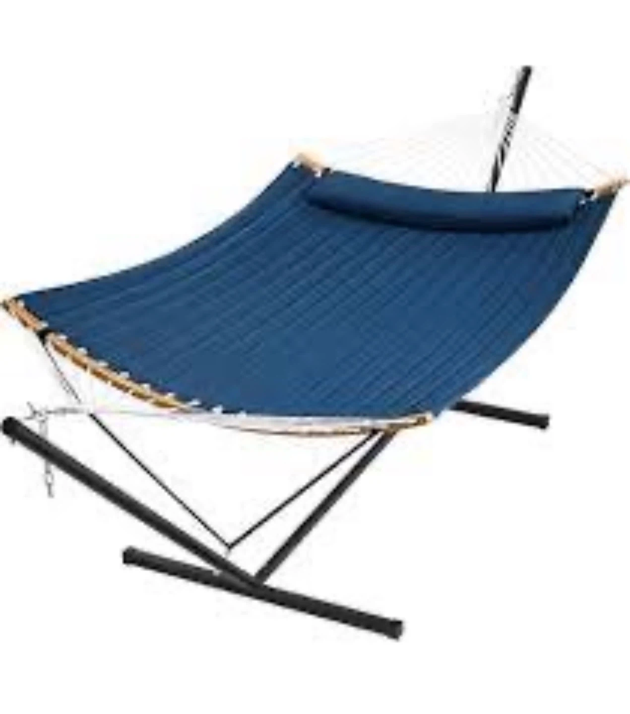 Blue Padded Hammock with Stand with carrying case