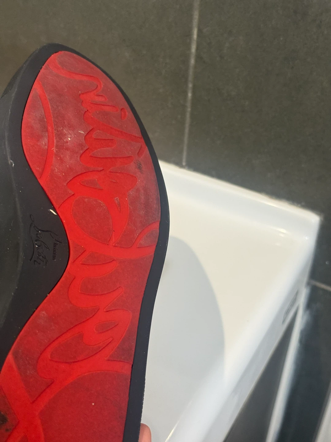 Christian Louboutin Black Python High-Top Sneakers - photo 5