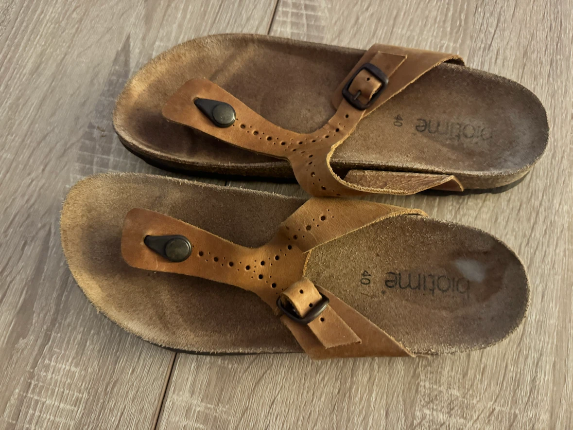 Biotherm Sandals Size 40 Brown Leather