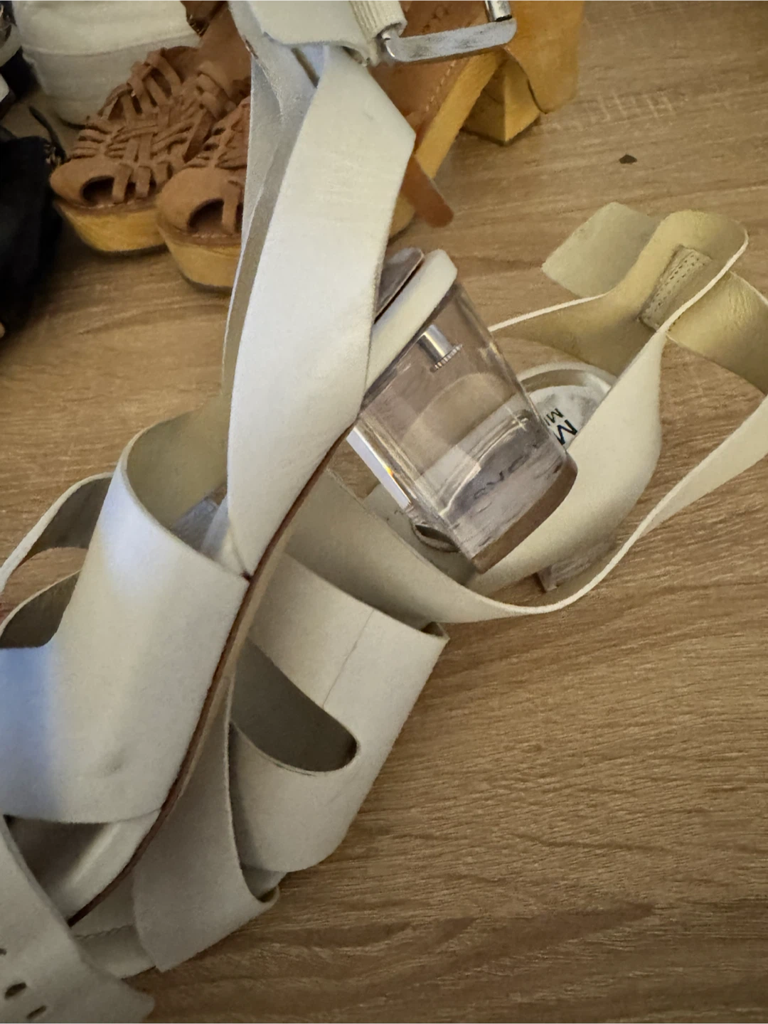 Michael Kors White Leather Strappy Heeled Sandals - photo 3