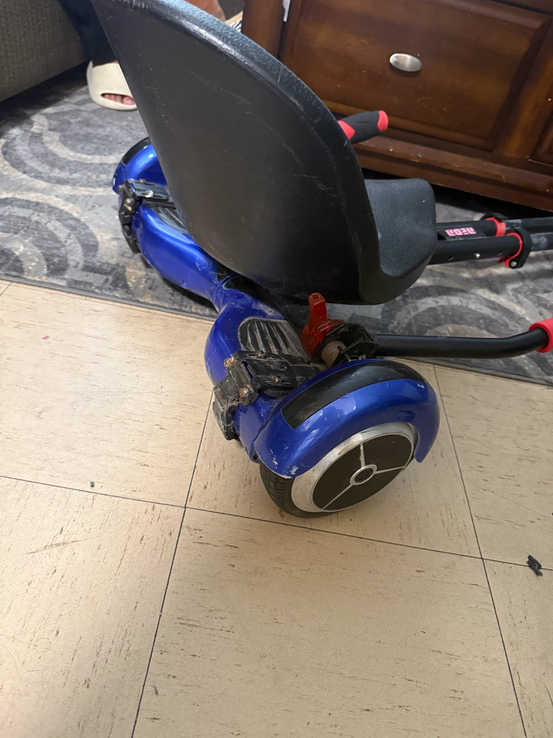 Blue Hoverboard with Seat Attachment - photo 2