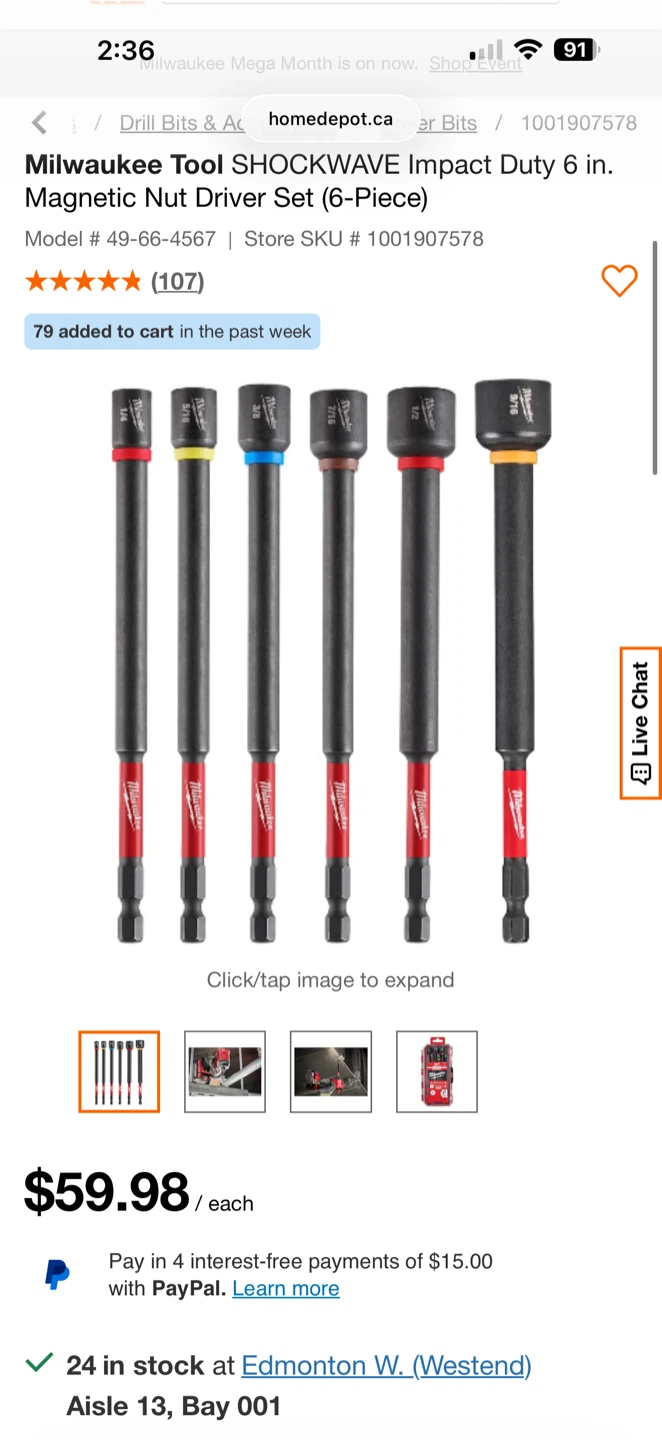 Milwaukee SHOCKWAVE Impact Nut Driver Set (6-Piece) - photo 2