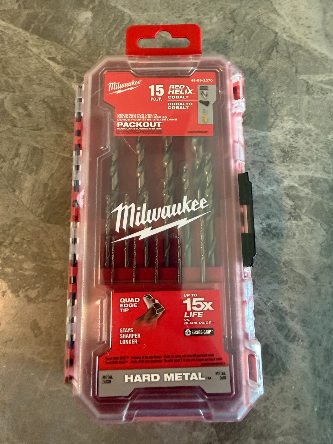Milwaukee 15-Piece Red Helix Cobalt Drill Bit Set