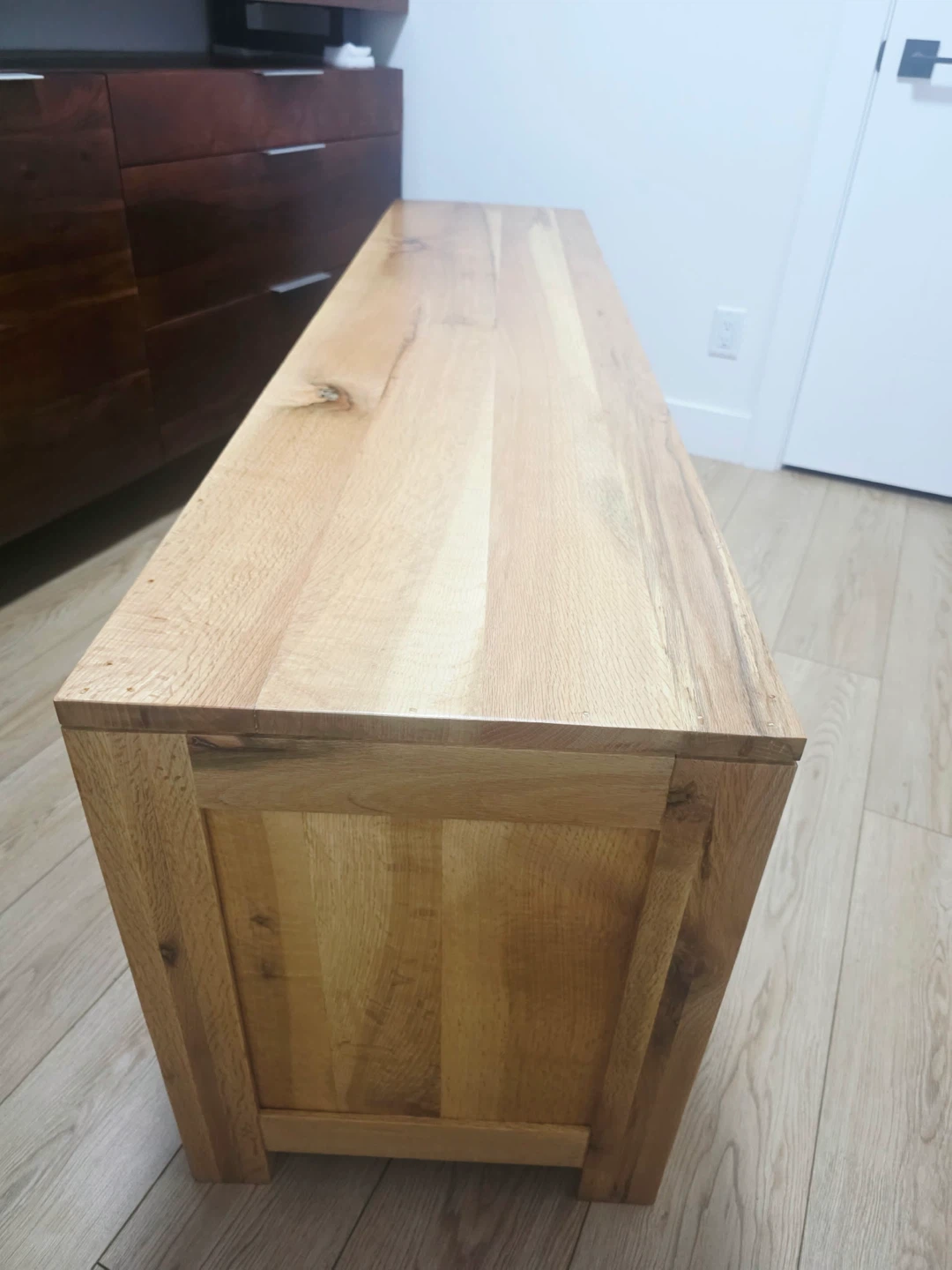 Oak Wood  TV Stand with Cabinet Storage - photo 4